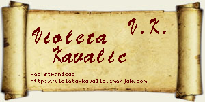 Violeta Kavalić vizit kartica